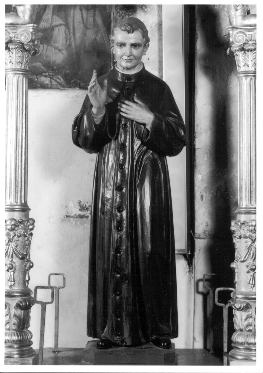San Giovanni Bosco (statua processionale, opera isolata) di Stuflesser Giuseppe (terzo quarto sec. XX)
