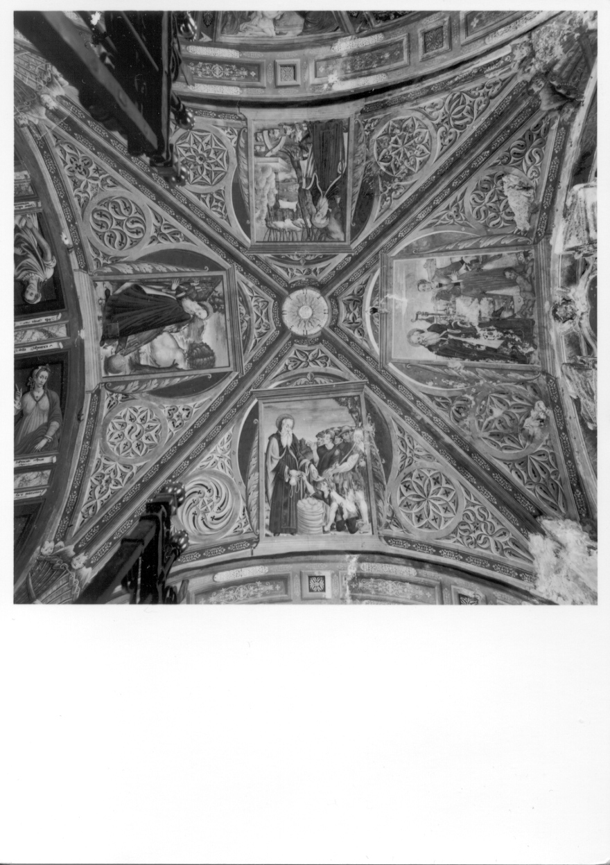 episodi della vita di Sant'Antonio Abate (dipinto, complesso decorativo) di Giacomo da Cardone (metà sec. XVI)