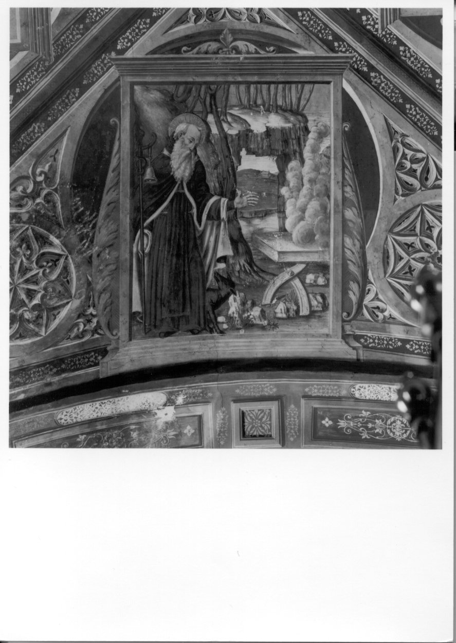 Sant'Antonio Abate e la visione dell'altare spezzato (dipinto, elemento d'insieme) di Giacomo da Cardone (metà sec. XVI)
