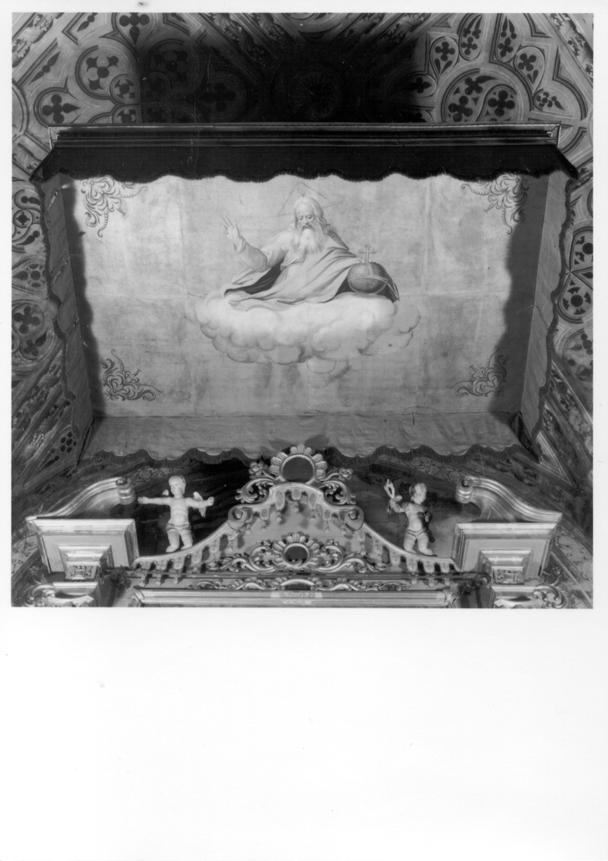 Dio Padre benedicente (baldacchino d'altare, opera isolata) - ambito novarese (prima metà sec. XVIII)