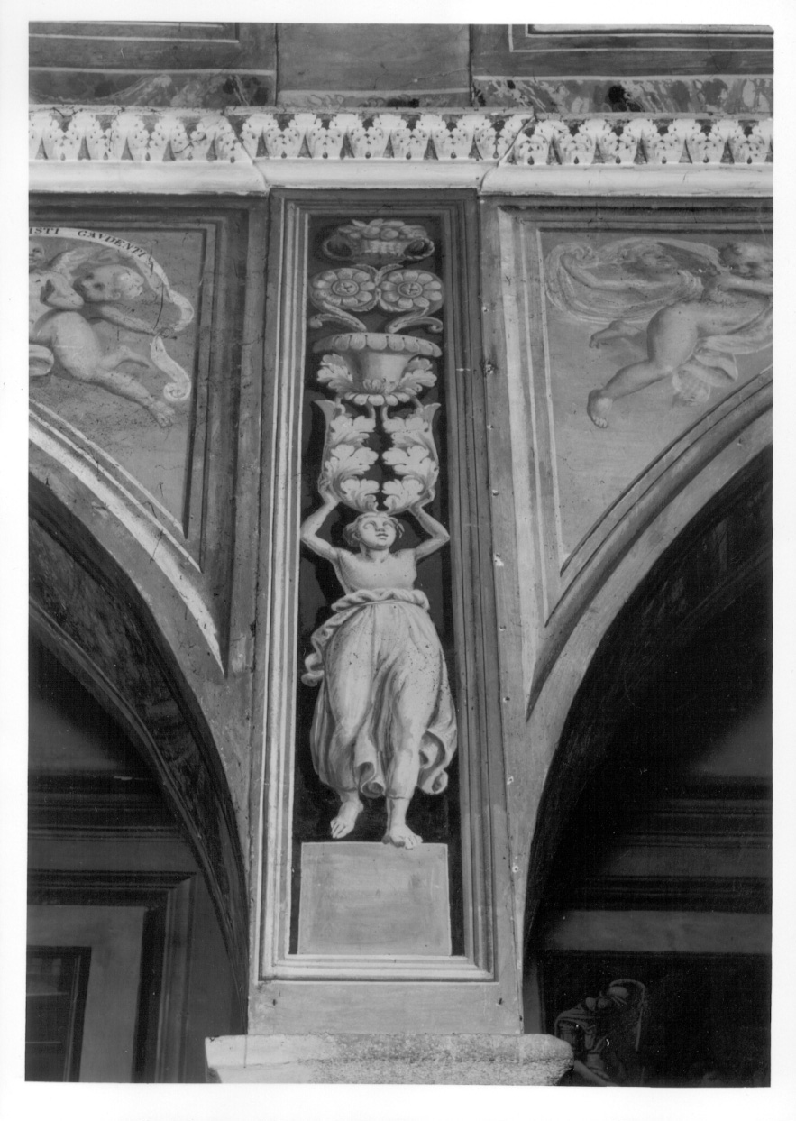 figure allegoriche femminili e cherubini (dipinto, elemento d'insieme) di Bonardi Gian Maria (prima metà sec. XIX)