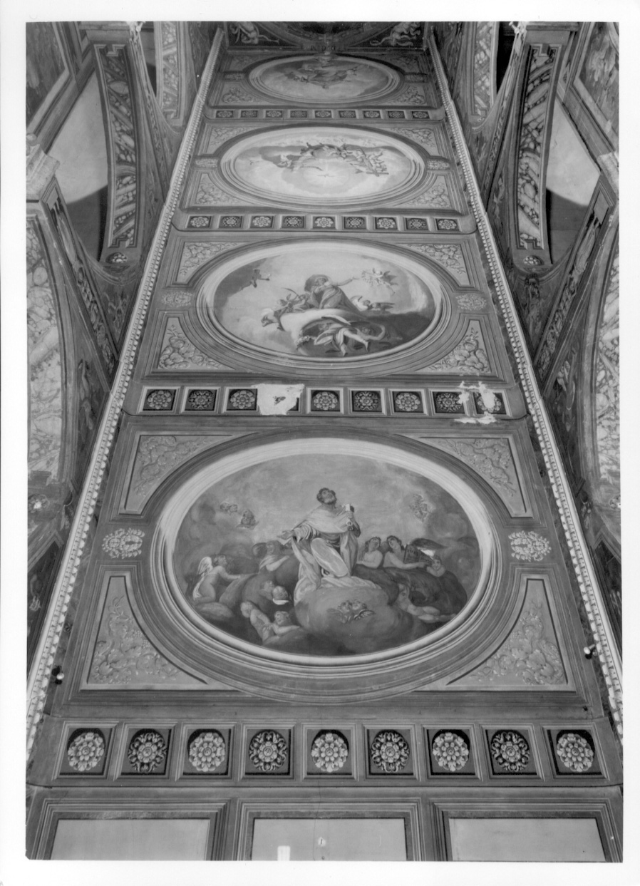 Trinità, Madonna e santi (dipinto, complesso decorativo) di Bonardi Gian Maria (prima metà sec. XIX)