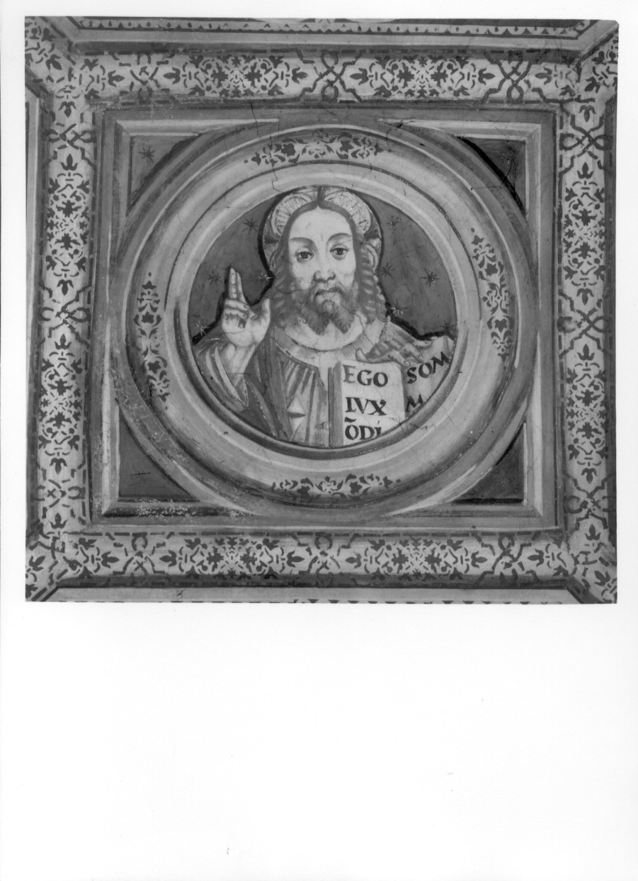 Cristo benedicente (dipinto, elemento d'insieme) di Giacomo da Cardone (metà sec. XVI)