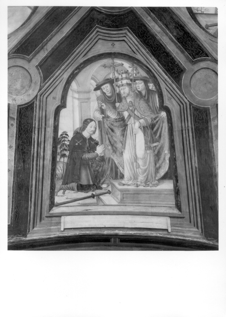 San Rocco benedetto dal papa (dipinto, elemento d'insieme) di Zanetti Antonio detto Bugnate (terzo quarto sec. XVI)
