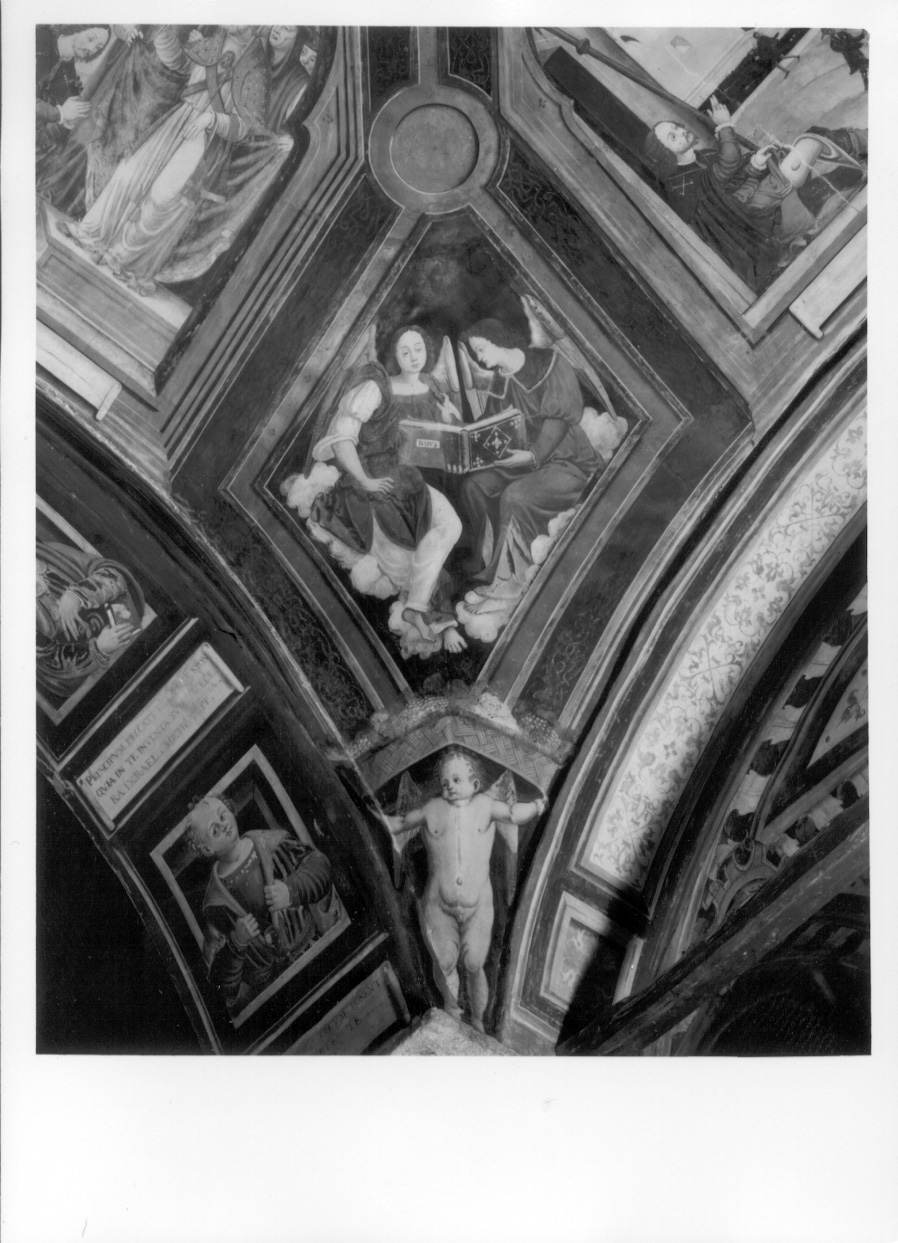 angeli (dipinto, elemento d'insieme) di Zanetti Antonio detto Bugnate (terzo quarto sec. XVI)