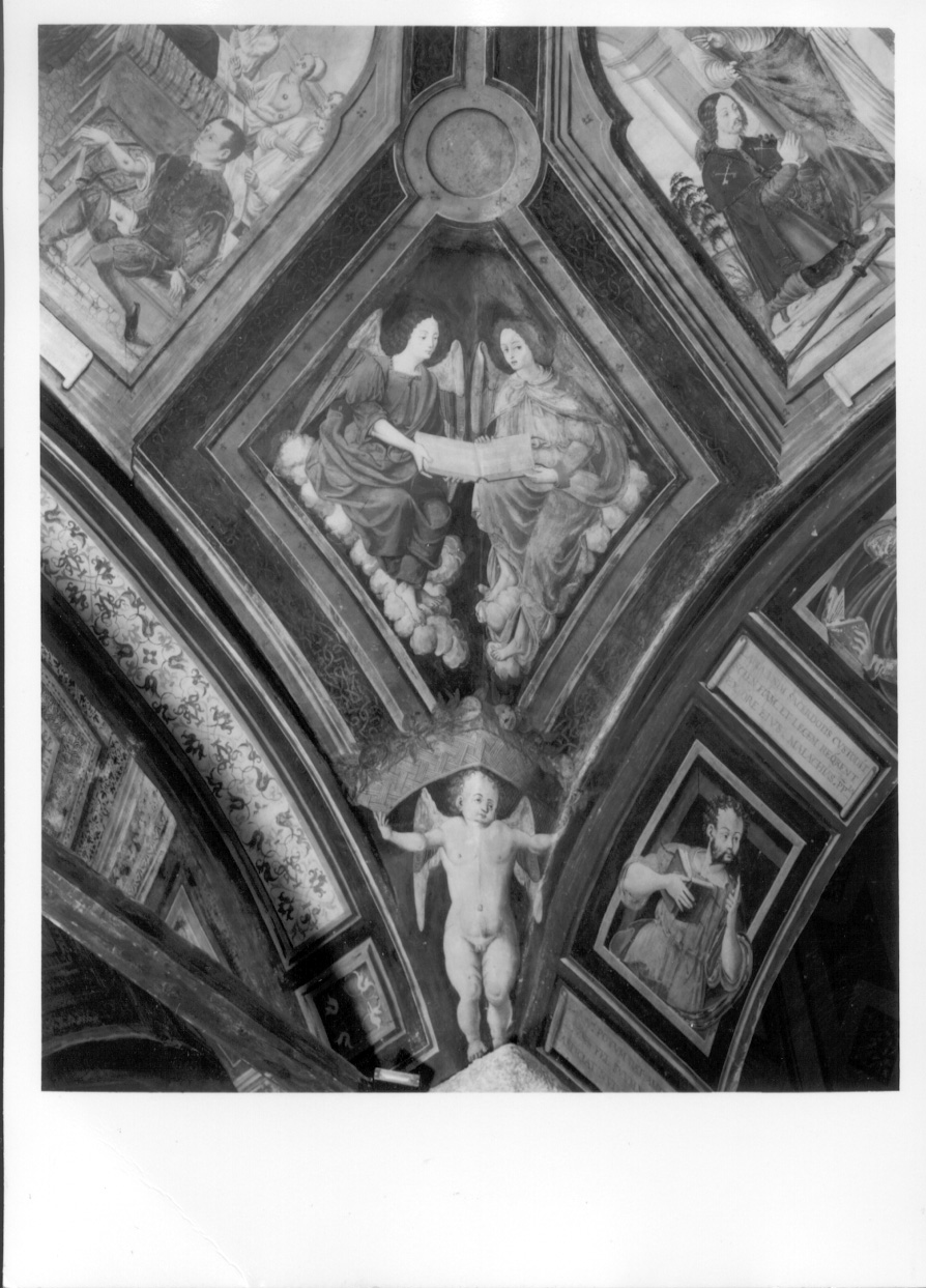 angeli (dipinto, elemento d'insieme) di Zanetti Antonio detto Bugnate (terzo quarto sec. XVI)