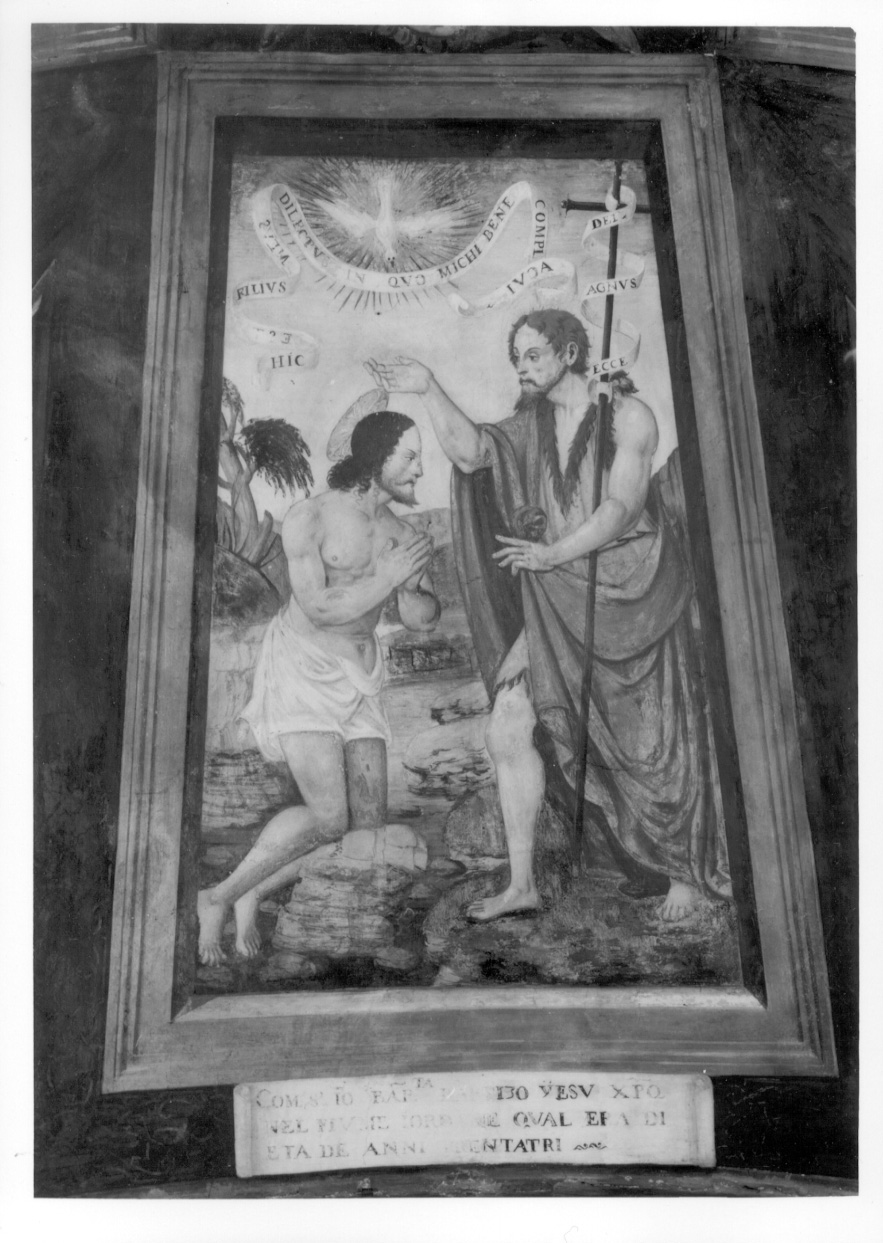 battesimo di Cristo (dipinto, elemento d'insieme) di Giacomo da Cardone (terzo quarto sec. XVI)