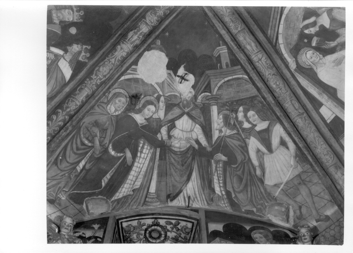 Sposalizio di Maria Vergine (dipinto, elemento d'insieme) di Cagnola Francesco (primo quarto sec. XVI)
