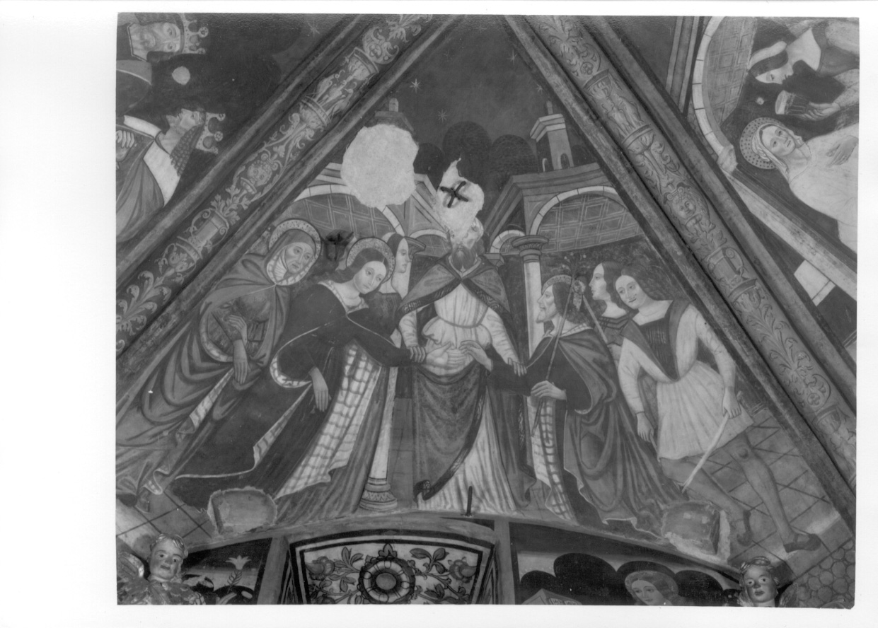 Sposalizio di Maria Vergine (dipinto, elemento d'insieme) di Cagnola Francesco (primo quarto sec. XVI)