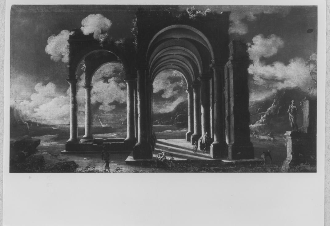 Marina con rovine (dipinto) di Coccorante Leonardo (bottega) (prima metà sec. XVIII)