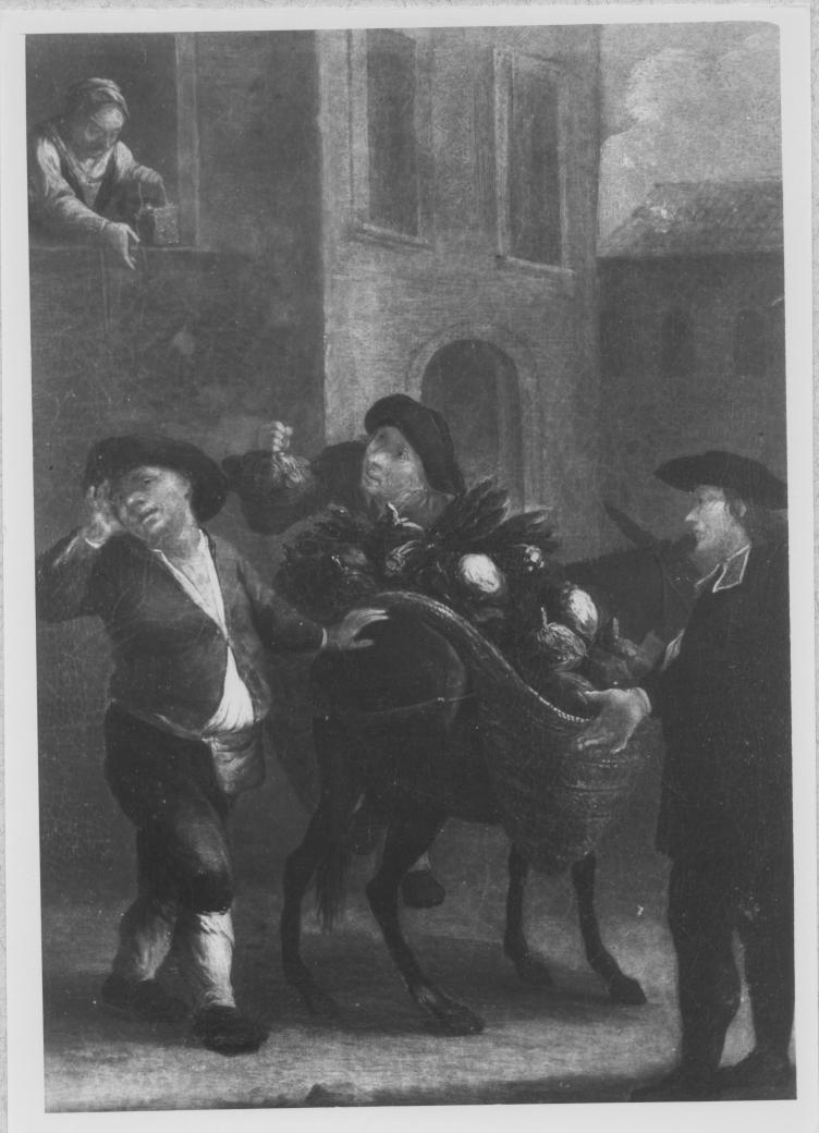 Venditore di ortaggi (dipinto) - ambito romano (sec. XVIII)