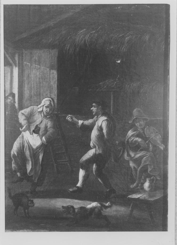 Contadini che danzano (dipinto) - ambito romano (sec. XVIII)