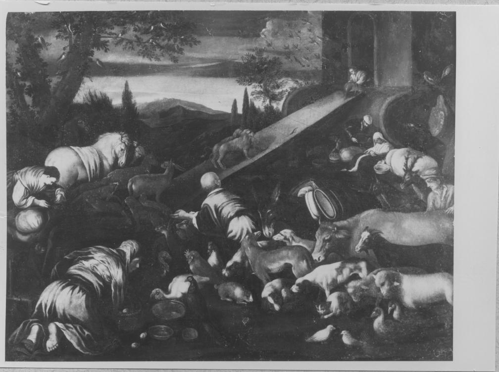 Entrata degli animali nell'arca di Noé (dipinto) di Da Ponte Jacopo detto Jacopo Bassano (maniera) (sec. XVII)