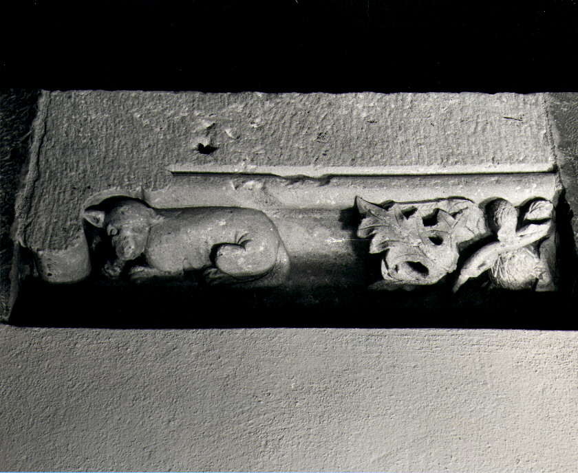 architrave, frammento - bottega Italia meridionale (sec. XII)