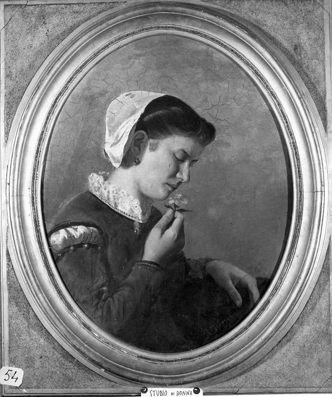 ritratto di donna (dipinto, opera isolata) di Foderaro Raffaele (sec. XIX)