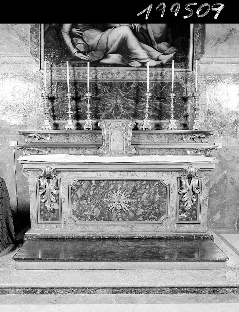 mensa d'altare - ambito emiliano (seconda metà sec. XVIII)