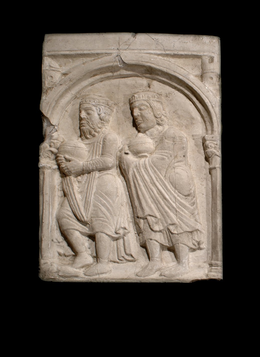 adorazione dei Re Magi (calco, frammento) - bottega Italia centro-settentrionale (prima metà sec. XX)