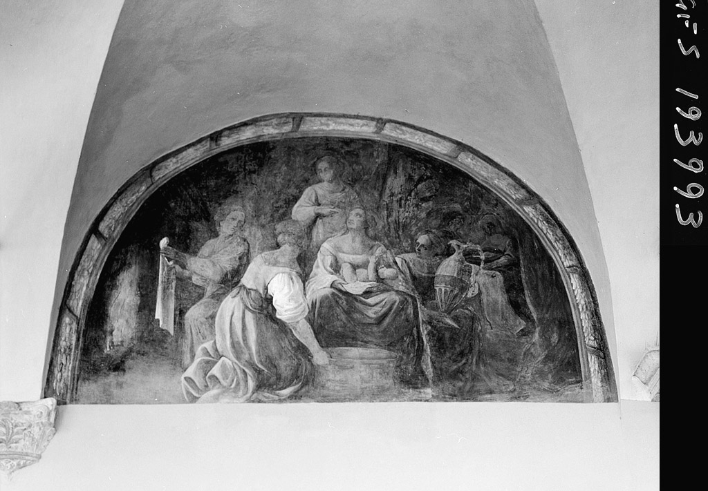 nascita di Maria Vergine (dipinto, elemento d'insieme) di Lippi Giacomo detto Giacomone da Budrio, Carracci Paolo (sec. XVII)