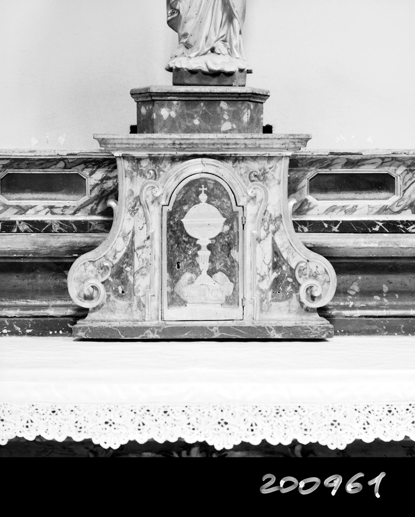 tabernacolo - a frontale architettonico - produzione emiliana (seconda metà sec. XVIII)