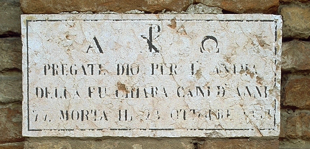 lapide tombale - manifattura ferrarese (sec. XIX)