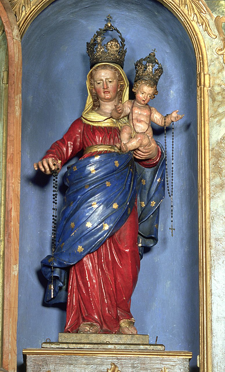 Madonna del Rosario (statua) di Oler Cassiano (seconda metà sec. XVIII)
