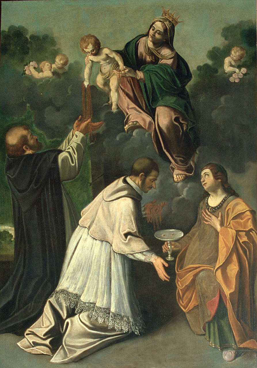 Madonna con Bambino e Santi (dipinto) di Catanio Francesco Costanzo (sec. XVII)