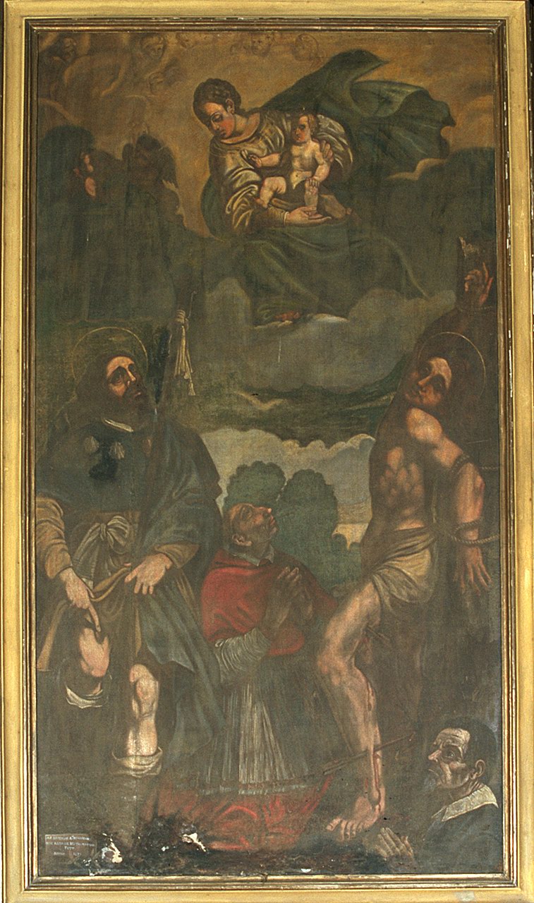 Madonna con Bambino e Santi (pala d'altare) di Pollini Francesco (seconda metà sec. XVII)