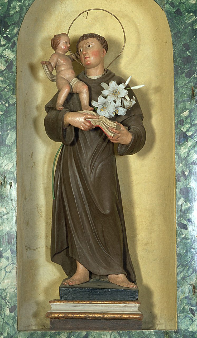 Sant'Antonio da Padova (statua) - manifattura ferrarese (seconda metà sec. XVIII)