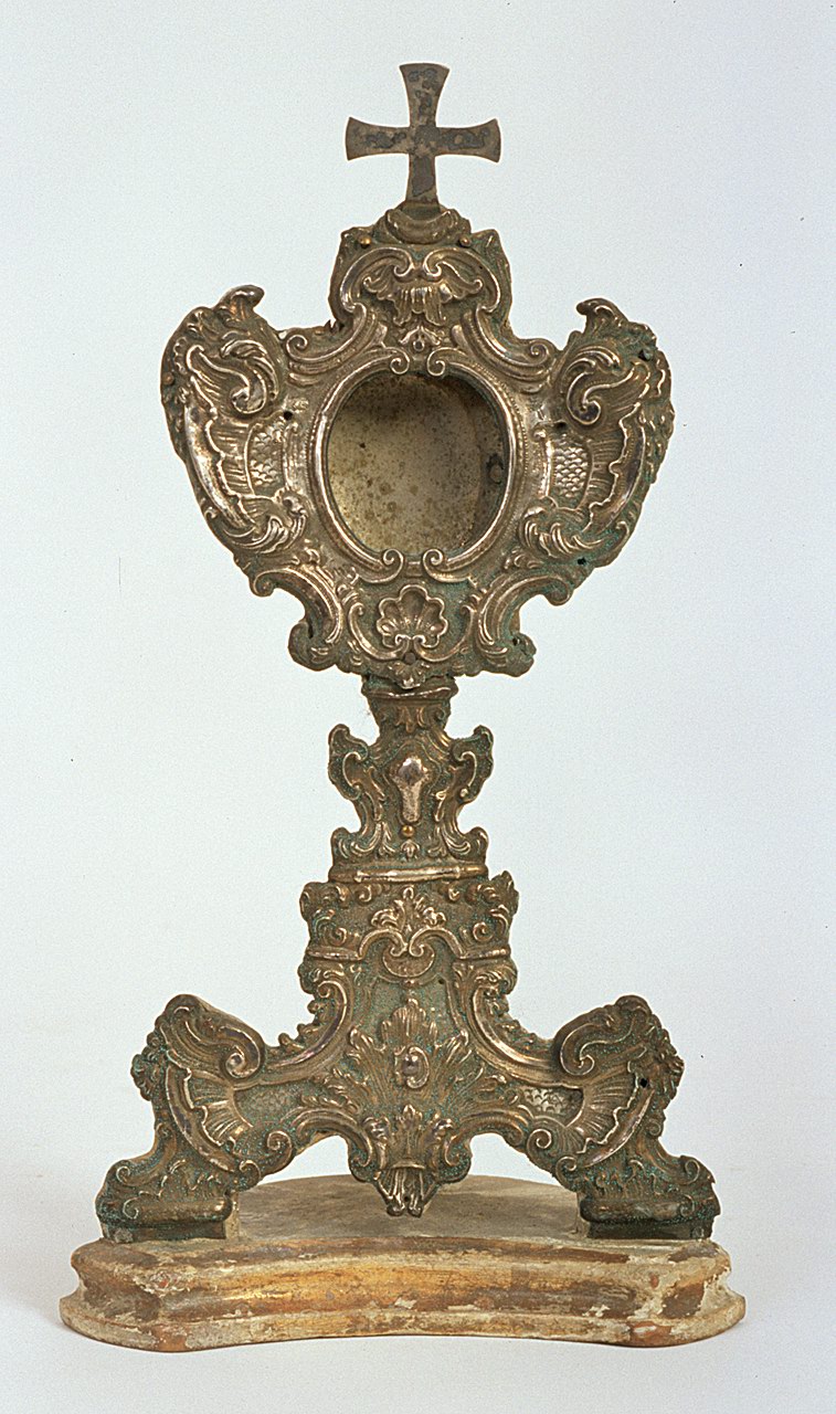 reliquiario - a ostensorio - manifattura ferrarese (sec. XVIII)