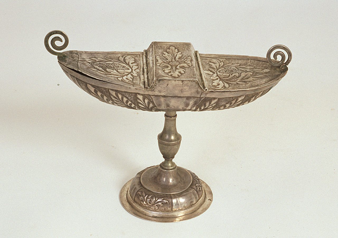 navicella portaincenso - a lucerna, elemento d'insieme di Bellini Francesco (sec. XIX)