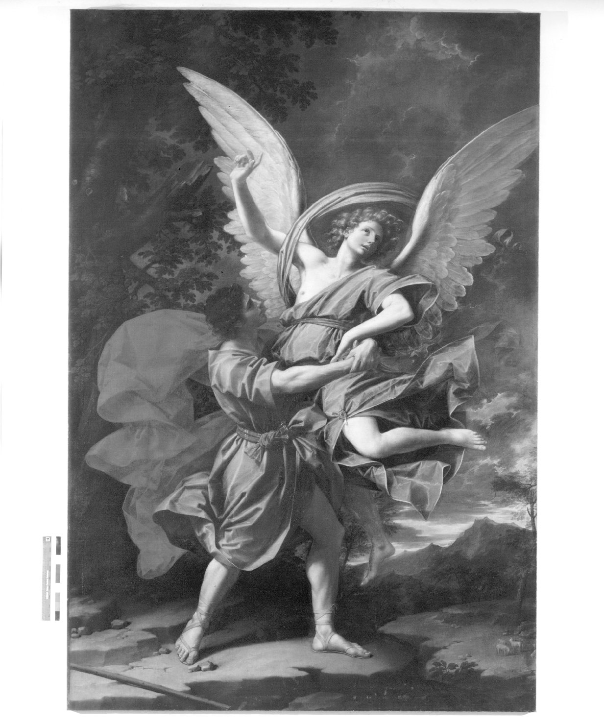 Giacobbe lotta con l'angelo (dipinto) di Creti Donato (sec. XVIII)