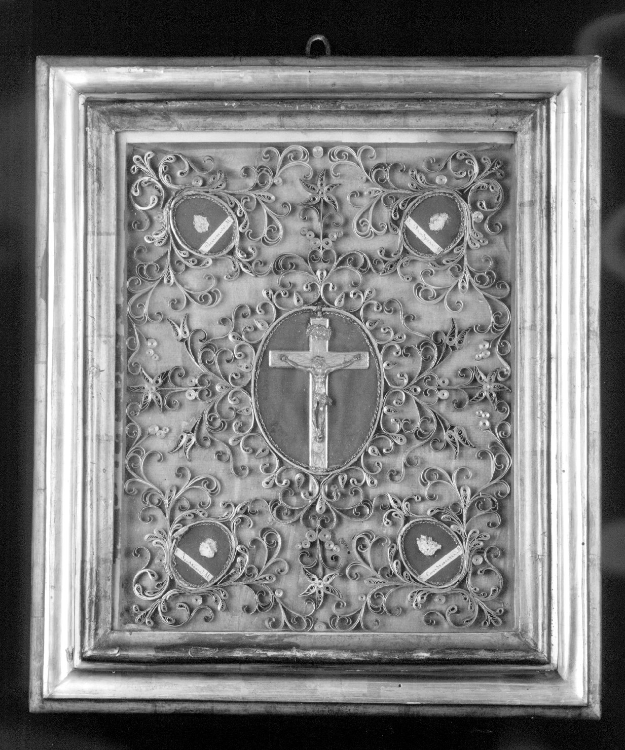 reliquiario - a tabella - ambito emiliano-romagnolo (secc. XVIII/ XIX)