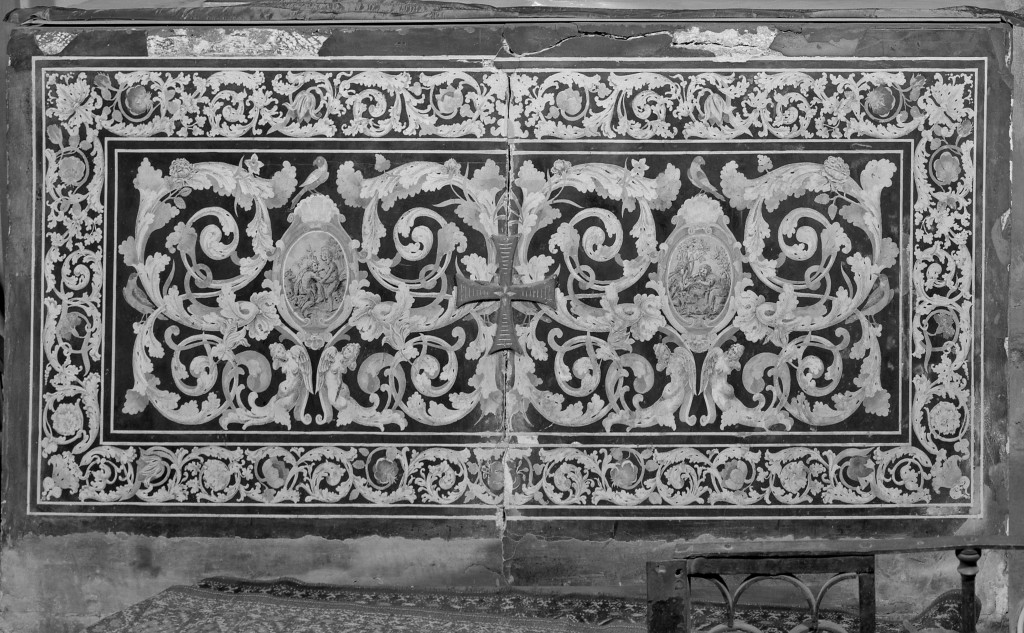 fiori; San Giovannino e Gesù Bambino (paliotto) - produzione emiliana (sec. XVIII)