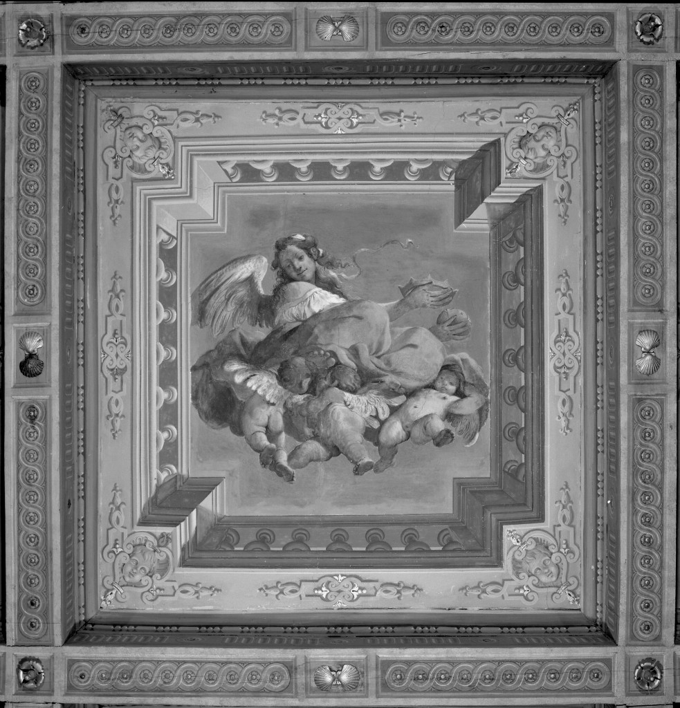 Gloria celeste (dipinto, elemento d'insieme) di Valesio Giovanni Luigi (sec. XVII)