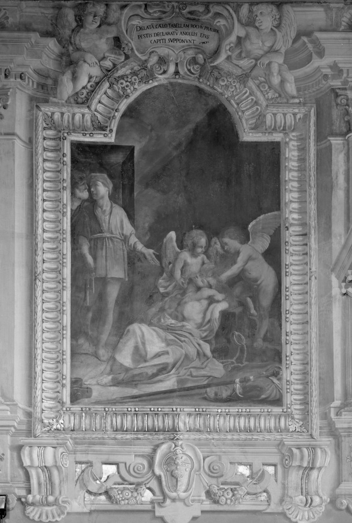 San Rocco trovato morto in prigione (dipinto, elemento d'insieme) di Gessi Francesco (sec. XVII)