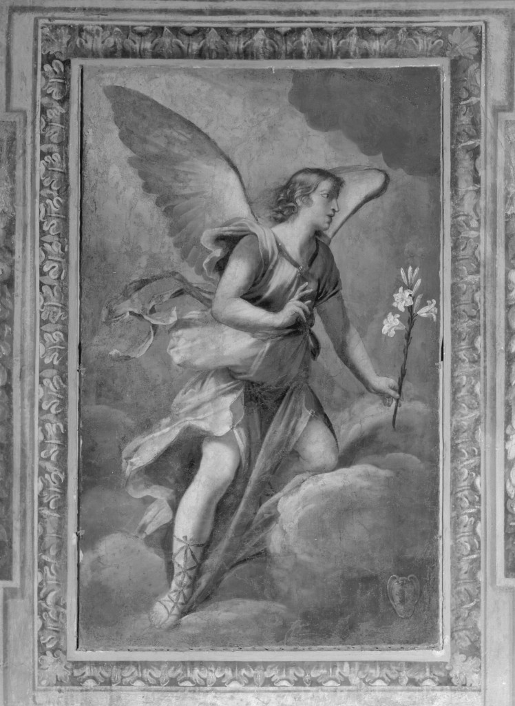 angelo annunciante (dipinto) di Gessi Francesco (sec. XVII)