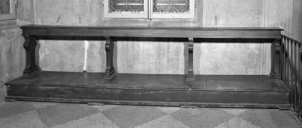 inginocchiatoio - produzione emiliana (prima metà sec. XVII)