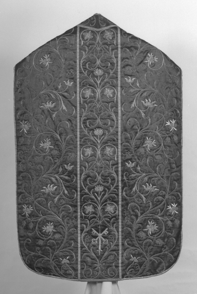 paramento liturgico - in terzo, insieme - manifattura bolognese (primo quarto sec. XX)