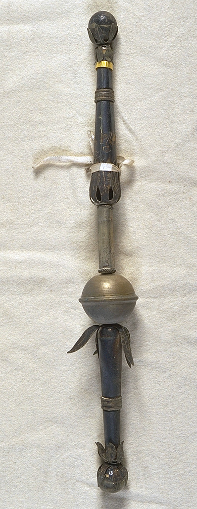 attributo iconografico di immagine sacra - manifattura ferrarese, bottega romagnola (fine sec. XIX)