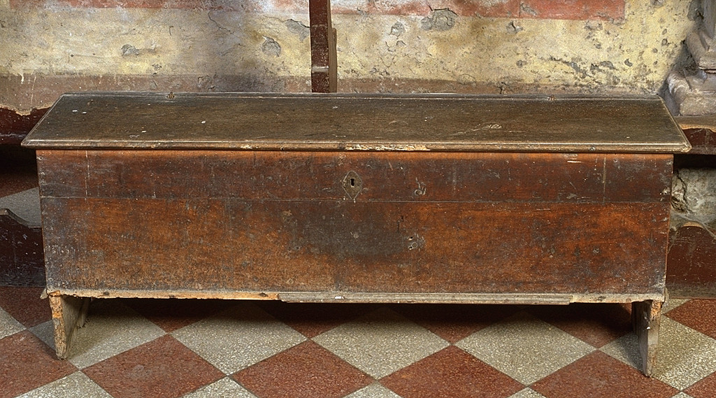 cassapanca - manifattura ferrarese (inizio sec. XIX)