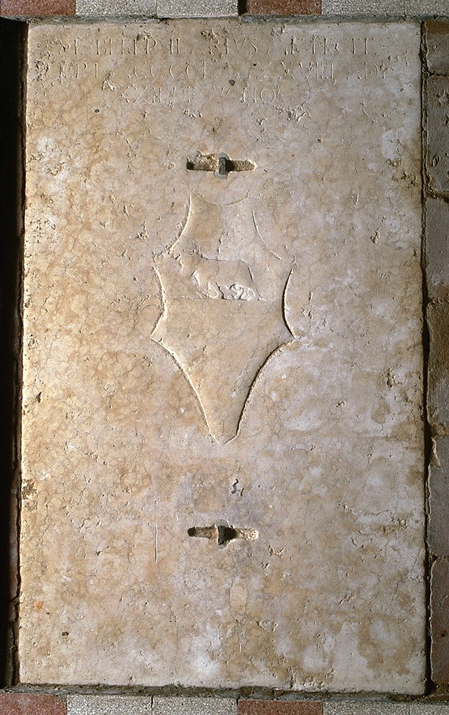 lastra tombale - manifattura ferrarese (sec. XV)