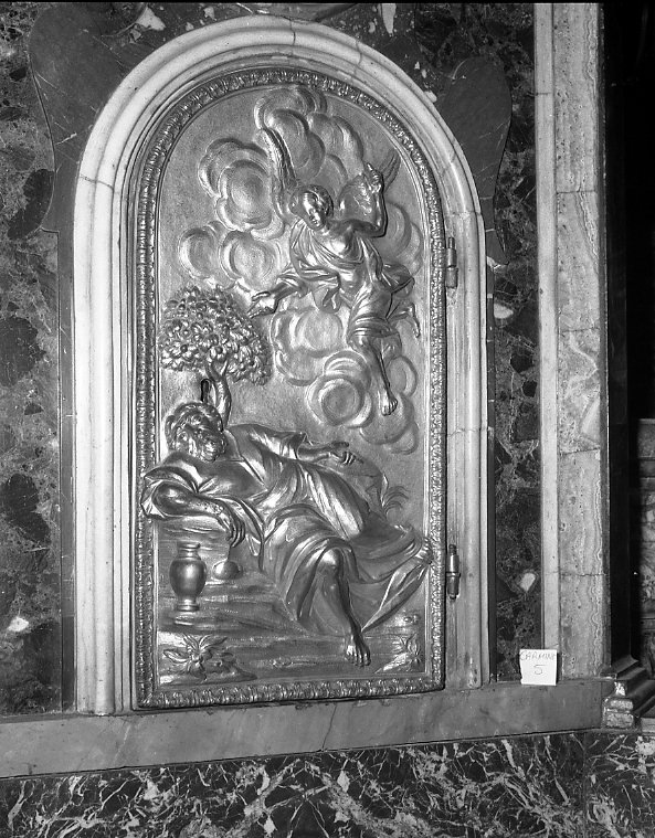 Elia e l'angelo (sportello di tabernacolo) - bottega emiliano-romagnola (sec. XVIII)