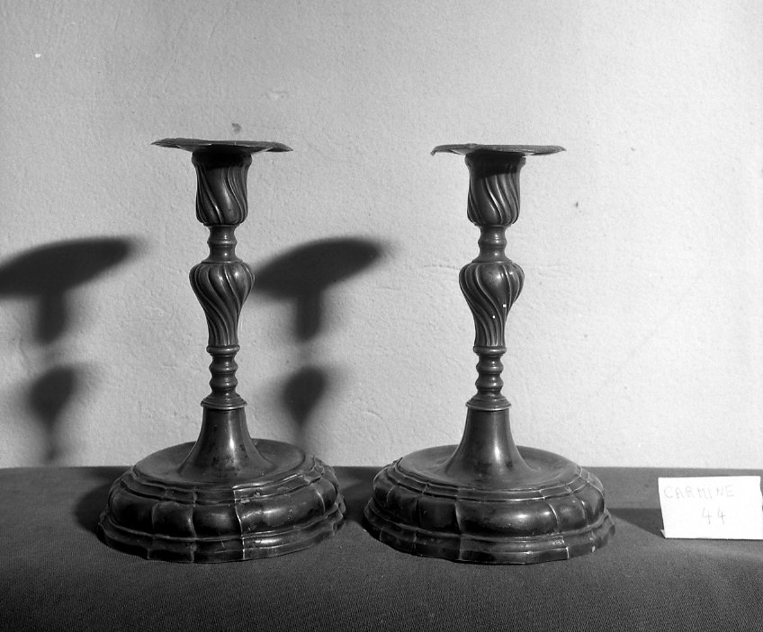 candeliere, serie - manifattura romana (sec. XVIII)