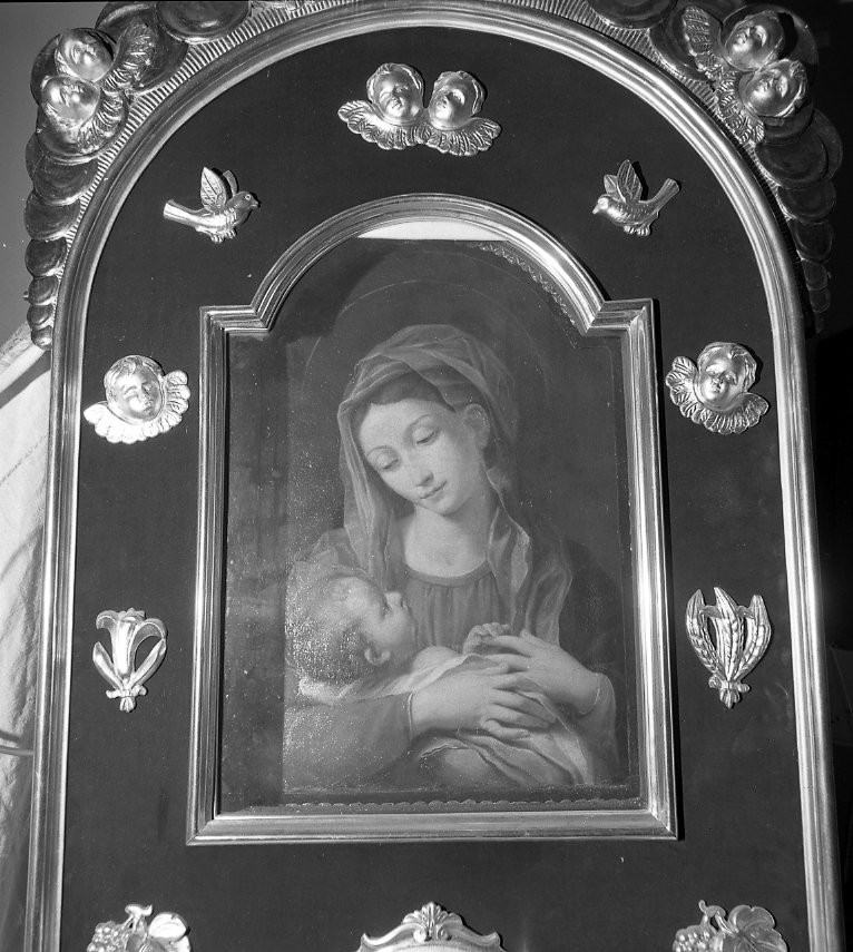Madonna con Bambino (dipinto) di Reni Guido (scuola) (sec. XVII)