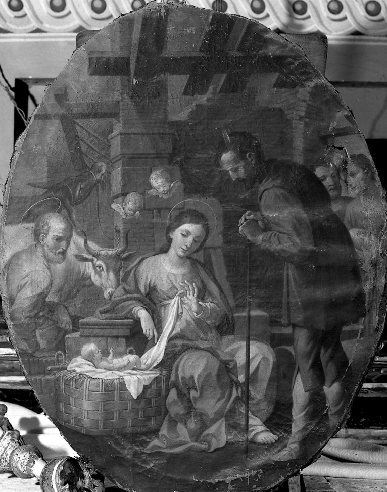 natività di Gesù (dipinto, elemento d'insieme) - ambito imolese (seconda metà sec. XVIII)