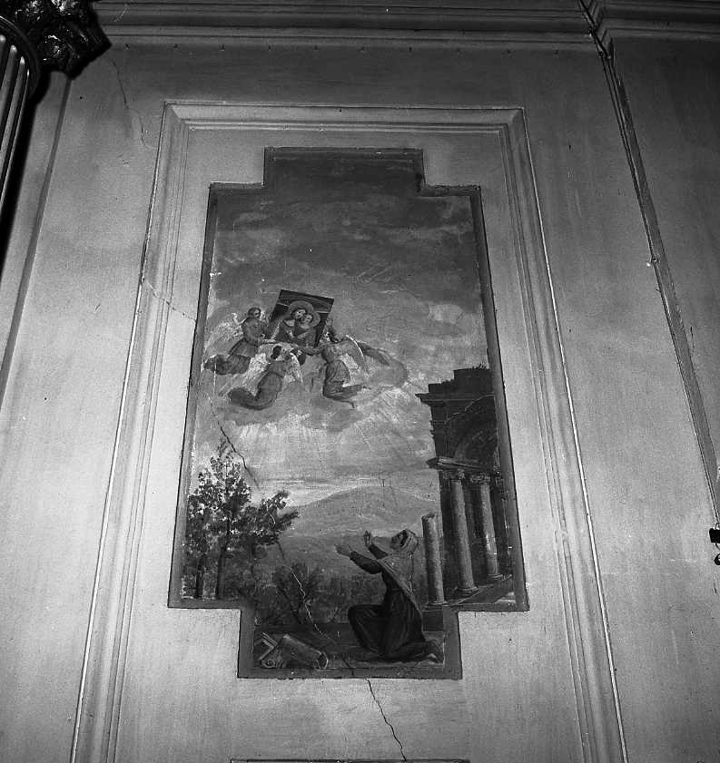 Madonna appare ai pellegrini (dipinto, insieme) - ambito emiliano-romagnolo (fine sec. XVIII)