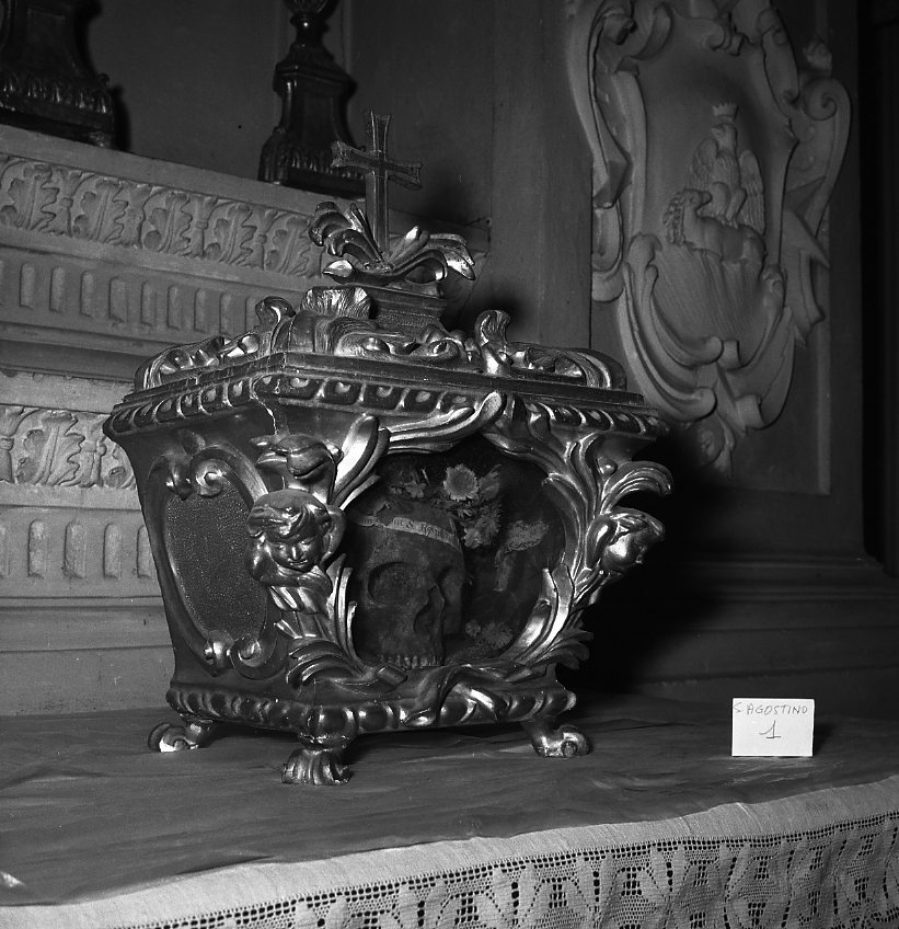 reliquiario a teca - a urna - bottega emiliano-romagnola (sec. XVII)