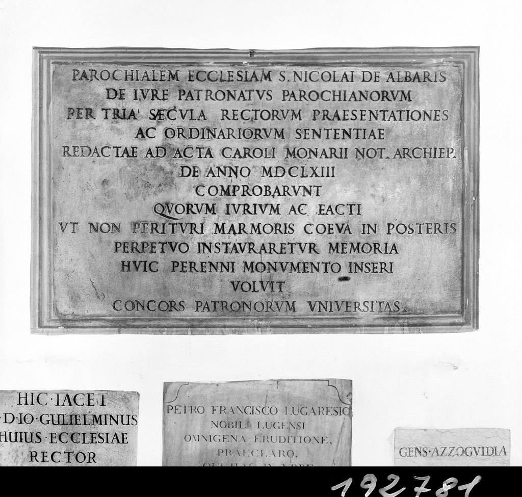 lapide - manifattura emiliana (sec. XVII)