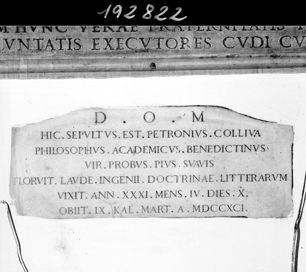 lapide tombale - manifattura emiliana (sec. XVIII)