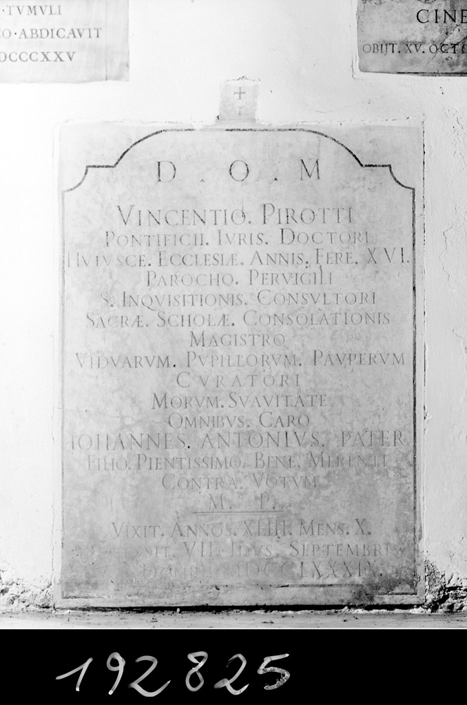 lapide tombale - manifattura emiliana (sec. XVIII)